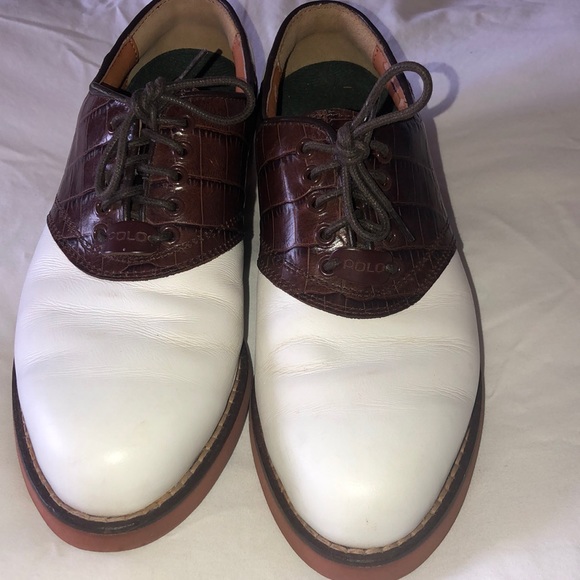 Ralph Lauren Shoes - Ralph Lauren White and Brown Sneakers